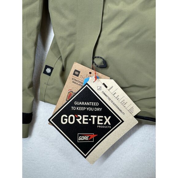 686 Men's Gore-Tex Hydra Down Thermagraph Jacket Sage NWT Size Medium - Picture 4 of 9